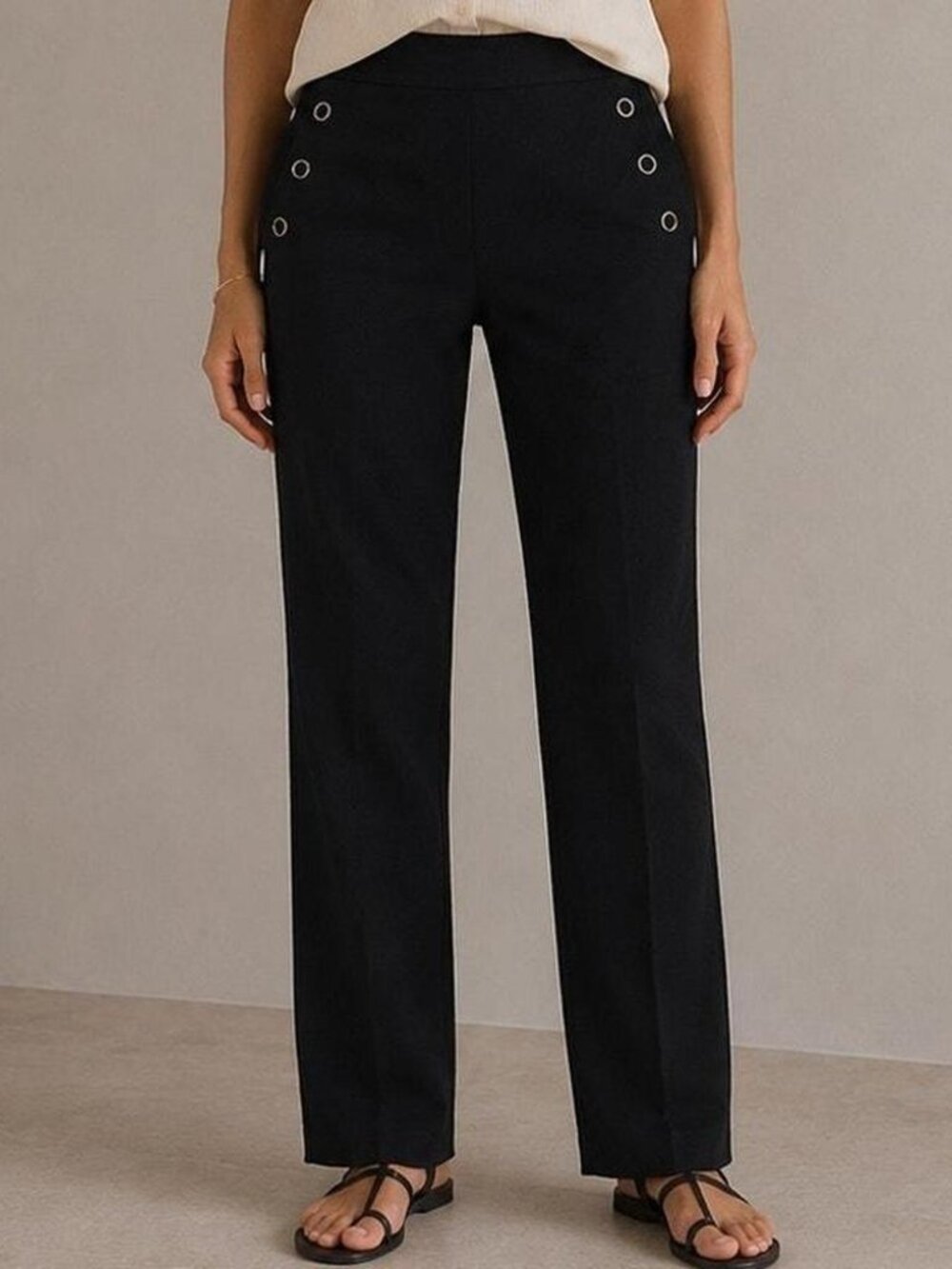 Ann Taylor The Straight In Modern Black Trousers